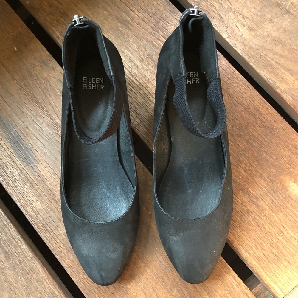 Eileen Fisher Ballet Wedge with Ankle Strap Size 9 New w/o Box